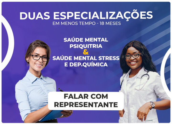 Combo saúde mental psiquiatria e saúde mental stress e dependência especialização - Roxo