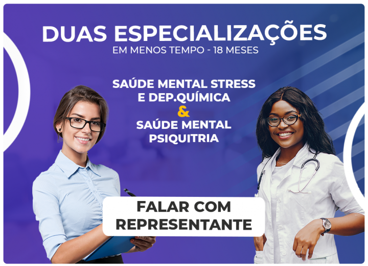 Combo saúde mental stress e dependência e saúde mental psiquiatria especialização - Roxo